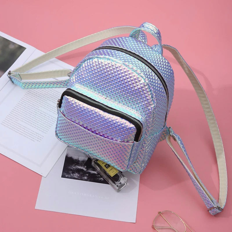 Luna madera moda Plaid holograma láser Mochila con la pluma bolso mujer pequeño PU cuero Mochila niños niñas Mochila Luna madera moda Plaid holograma láser Mochila con la pluma bolso mujer pequeño PU cuero Mochila niños niñas Mochila