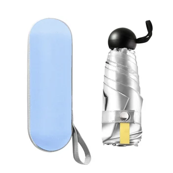 

Portable Rain Umbrella High-Quality Sun Protection Five-Folding Umbrella Light Compact Parasol With Umbrella Box