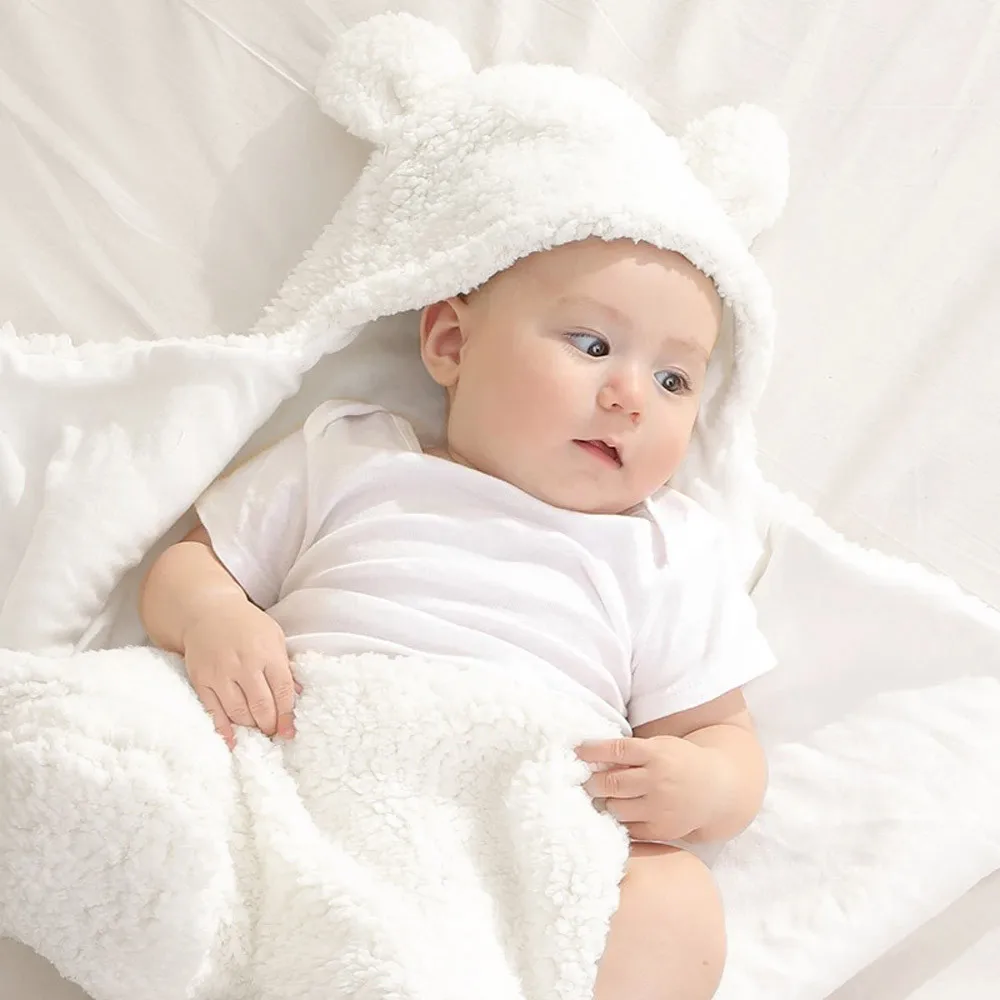 Для Новорожденных Для маленьких мальчиков девочек пеленать ребенка спальный Обёрточная бумага Одеяло Опора Белый Одеяло чистый и красивый
