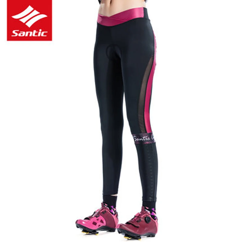 

Santic Women Cycling Pants MTB Sweat Ciclismo Pants Breathable Elastic Sportswear Tights Long Trousers Bike Bicycle Pants