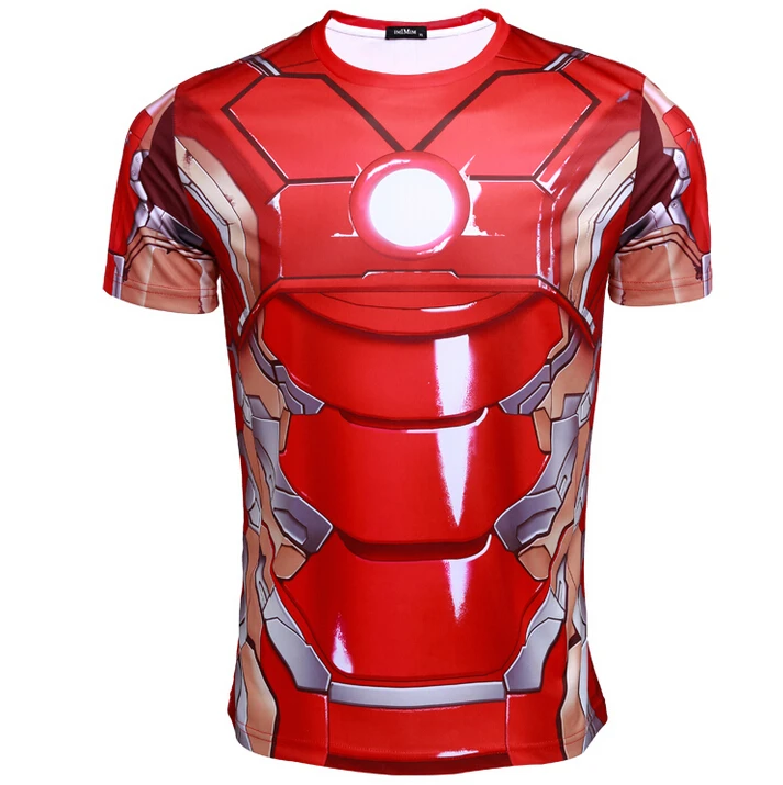 Avengers: Age of Ultron Iron Man Tony Stark Mark 3 Print Short Sleeve T ...