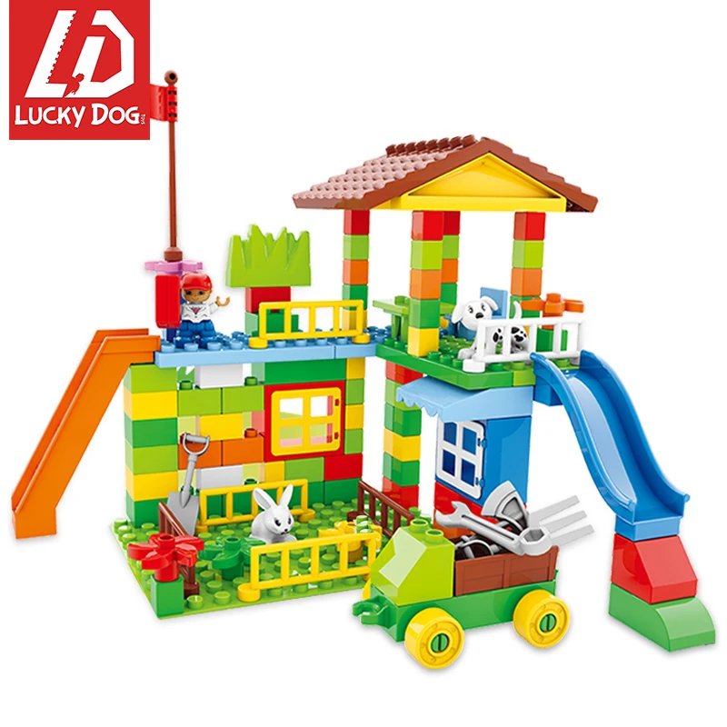 

113pcs Legoingly duploing Big Size Building Blocks Town House Farm Compatible with Legoing Toys for Children