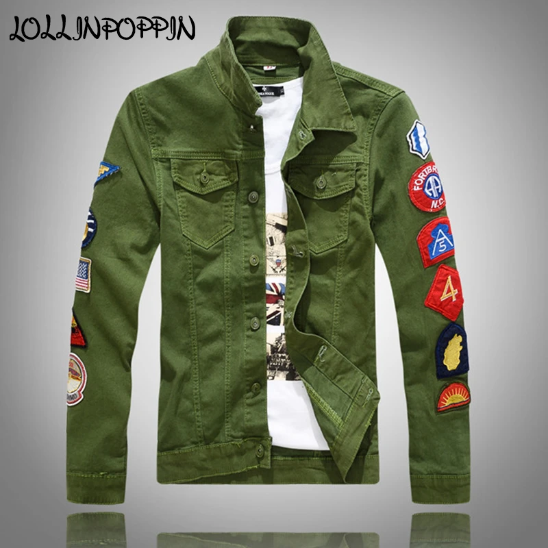 white denim military dress