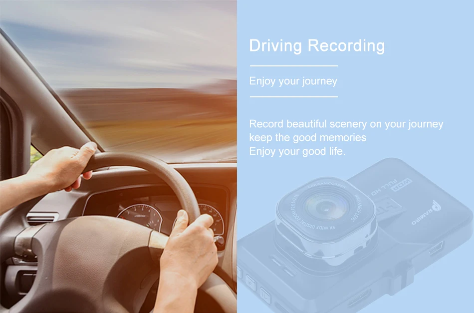 Car DVR Dash Cam Night Vision 1080P Full HD Parking Monitor G-Sensor WDR Battery built-in (4)