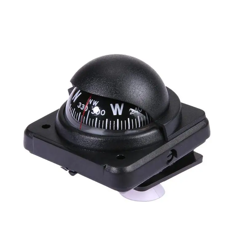 Black Car Bracket Mount Compass Waterproof Sea Marine Navigation Dash Direction Pointing Guide Ball Compass for Boat Caravan Truck