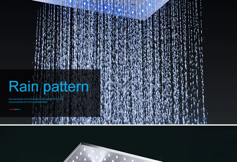 Luxury 20 Inches High Flow Stainless Steel Ceiling Shower Heads Thermostatic Mixer LED Shower Faucet (7)