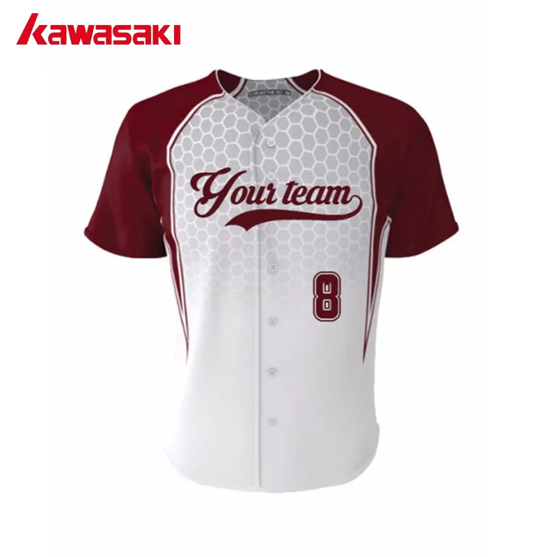 Kawasaki Custom Full Button Training Baseball Jersey 100% Polyester Fans Practice Softball Jerseys Shirt Plus Size XS-4XL 
