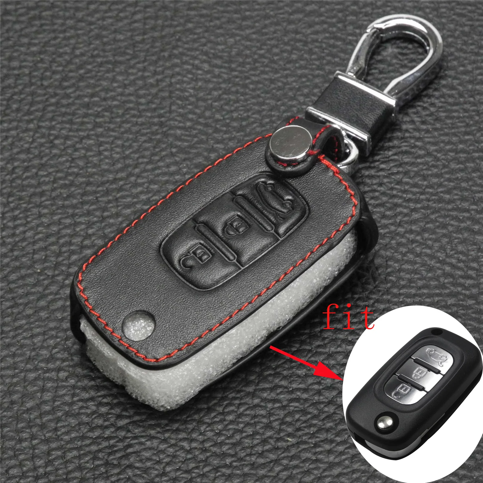 

jingyuqin Car Remote Key Case Cover Flip Fob Folding Uncut Blade Shell for Renault Fluence Clio /Megane /Kangoo Modus