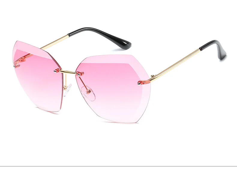 Oulylan солнцезащитные очки без оправы с алмазными линзами, женские брендовые дизайнерские солнцезащитные очки, большие мужские женские очки UV400