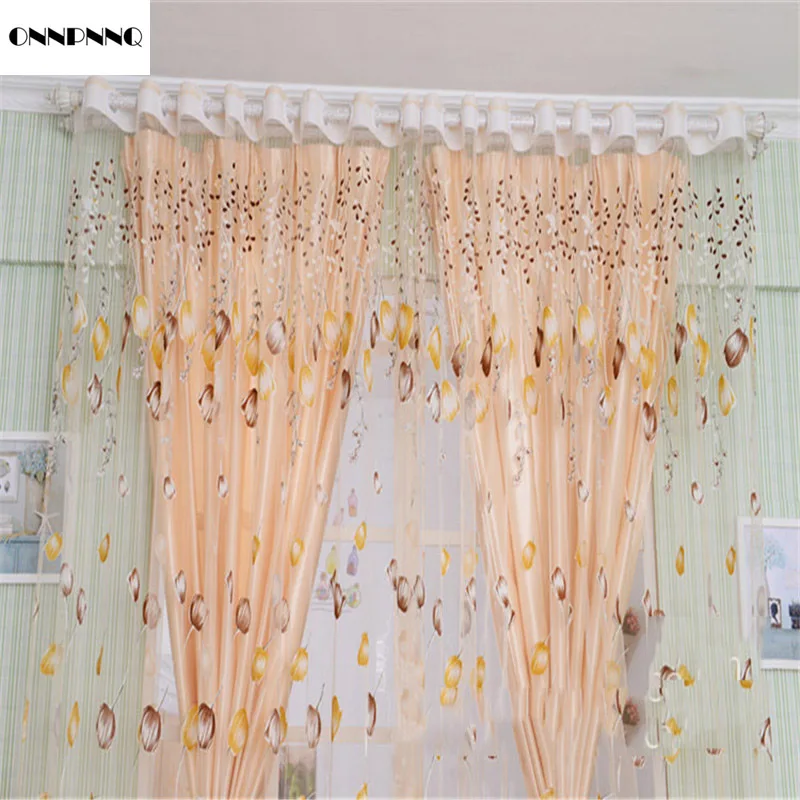 1mx2m Printing Tulle Door Window Drape Panel Shade Curtains Scarf