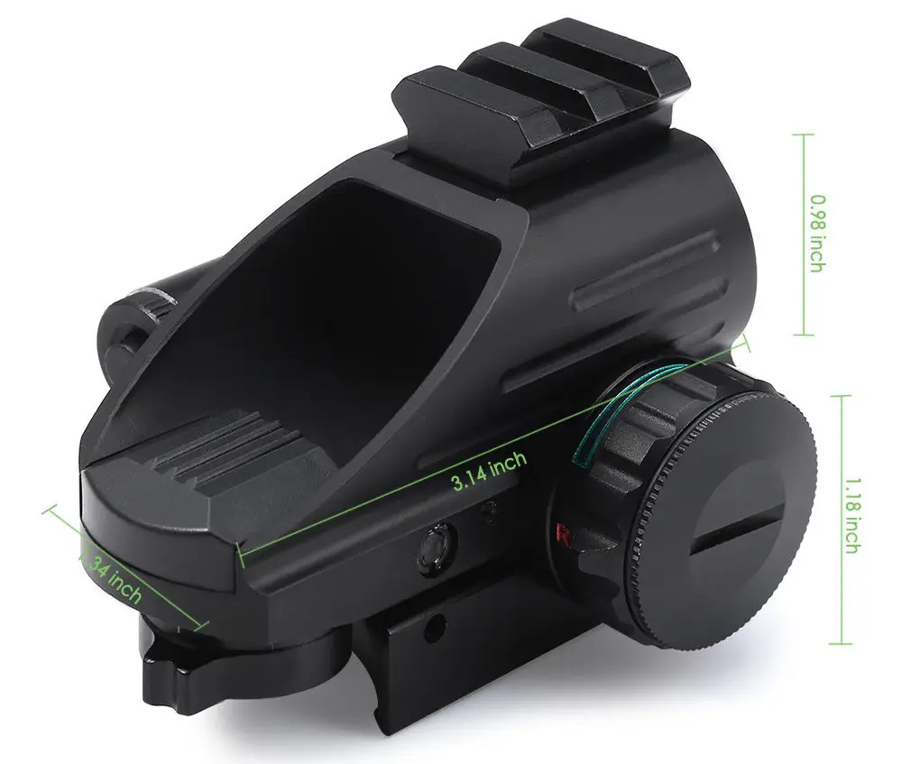Preto Caça Óptica Holográfica Green Dot Mira Reflex Scope Interruptor Remoto Red 7 Preto Caça Óptica Holográfica Red Green Dot