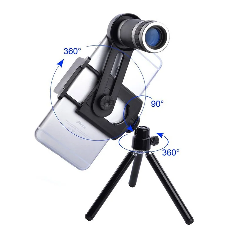 

Universal Kit Phone Camera 8X Lens Zoom Telephoto Lenses Telescope With Clip Mobile Tripod Phone Holder For Cell Phone XIaomi