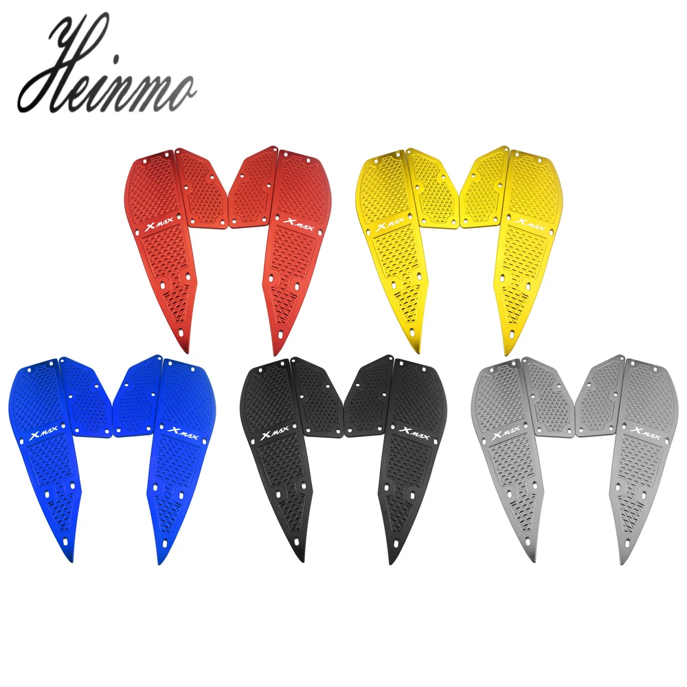 With Logo For YAMAHA Foot Pegs plate Footrest Step pads For Yamaha XMAX X-MAX 250 300 Motorcycle Accessories High Quality CNC (14)