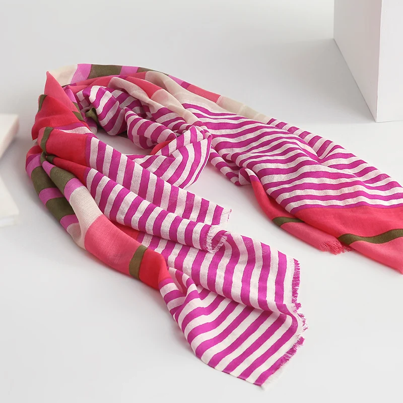 

INMAN Spring Autumn All Matched Stripped Pattern Women Warm Sheep Wool