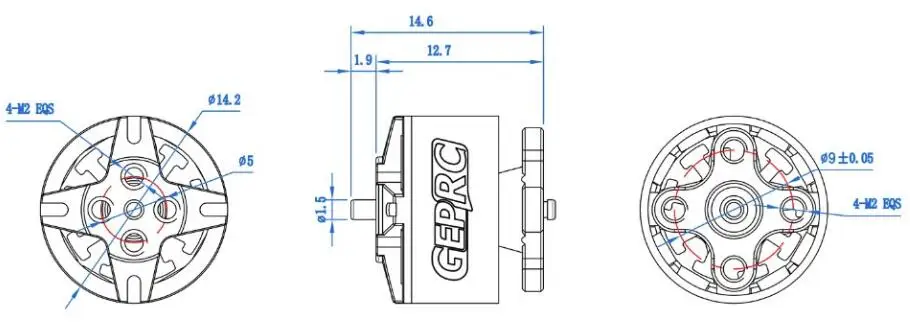 1/2/4 шт GEPRC SPEEDX GR1105 5000KV 2-4S 6000KV 2-3S FPV гоночный бесщеточный двигатель для радиоуправляемого дрона Квадрокоптер, Мультикоптер FPV Accs