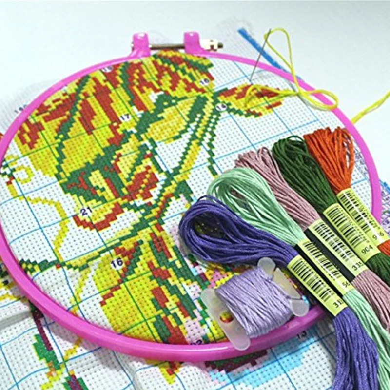 Multicolor Thread 100 Color Cross Stitch Cotton Sewing Skeins Embroidery Thread Floss Kit DIY