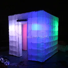 2 двери надувная фотобудка палатка со светодиодным освещением/Прокат бизнес надувная фотобудка красочная комната игрушка палатка