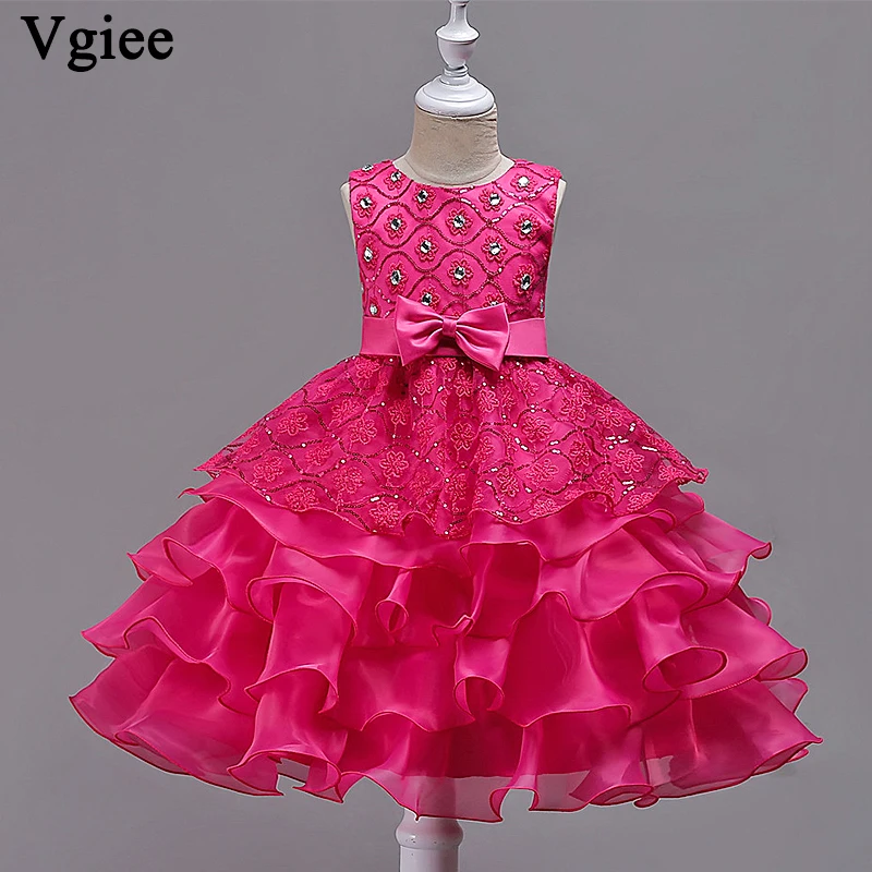 

Vgiee Baby Girl Dress Kids Princess Dresses for Girls Flower Girl Dresses Girls Christmas Dress Children Clothes 2019 CC003