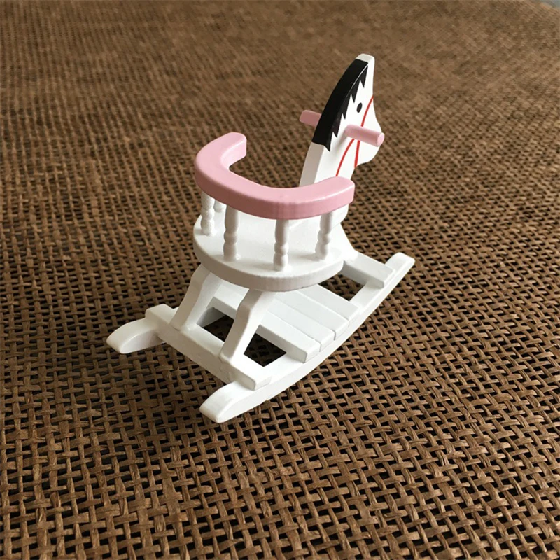 1:12 Dollhouse Miniature Furniture Wooden Horse Rocking Chair For Kids Action Figure Doll House Decoration Dolls Accessories New 1:12 Dollhouse Miniature Furniture Wooden Horse Rocking Chair For Kids Action Figure Doll House Decoration Dolls Accessories New