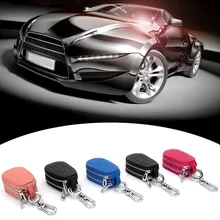 Ключ высокого качества бумажники повседневные ключи автомобиля и дома сумки для ключей из натуральной кожи износостойкая двойная молния дизайн талии