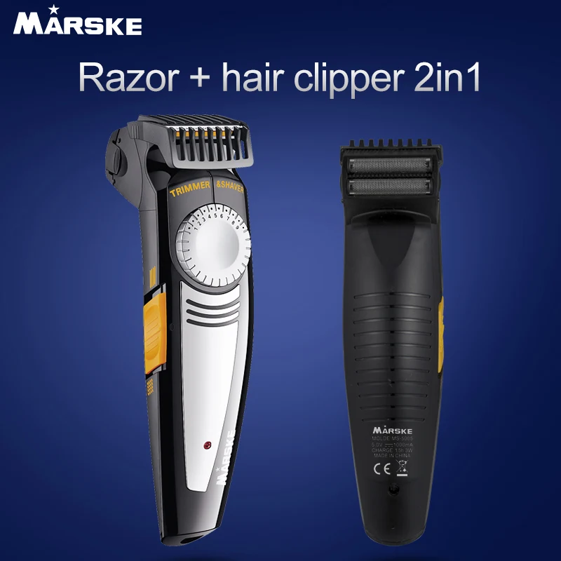 MARSKE 2in1Professional перезаряжаемая Бритва для ухода за красотой Безопасная бритва
