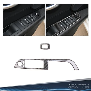 

SRXTZM For Bmw Z4 E89 Carbon Fiber Car Window Lifter Control Decor Frame Cover Car Styling Decoration Sticker 2009-2015 LHD