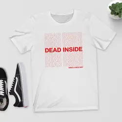 Sugarbaby Dead Inside-футболка Thank You Have a Nice Day Эстетическая одежда Tumblr одежда футболка в стиле Tumblr Высокое качество топы