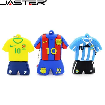 

JASTER USB Flash Drive 4GB 16GB 32GB 64G Pen Drive Trend Fashion Barcelona Messi Pendrive Memory Stick U Disk Gift free shipping