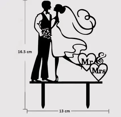 Новое поступление Mr Mrs свадебный торт акриловое Украшение Черный Романтический Жених невесты торт аксессуары для Свадебные сувениры