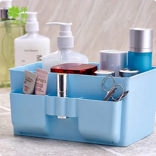

1PC New Large Capacity Cosmetic Organizer box Plastic Makeup Cosmetics display Storage Box Desk Table Oragnizer Case OK 0211