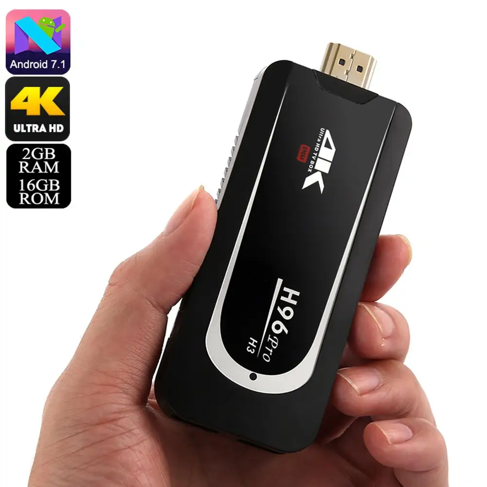 H96 Pro мини ПК H3 Amlogic S905X четырехъядерный Android 7 1 ТВ бокс 2 4G 5G Wifi BT4.0 2G 16G 4K HD адаптер для