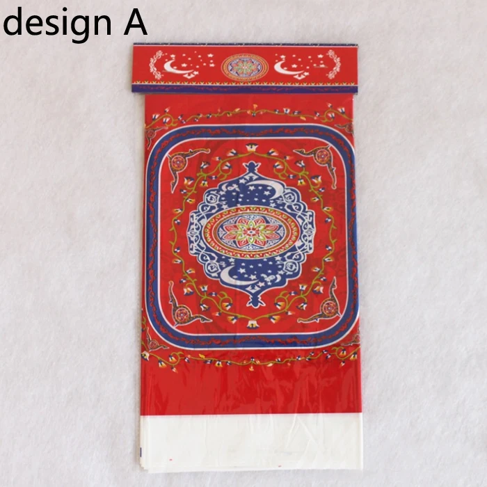 design A Принадлежности для фестиваля, пластиковые Eid al-Fitr Рамадан, покрытие для стола, EID Mubarak Ramadan, скатерть для мусульманских исламских, вечерние, столовые приборы - Цвет: design A