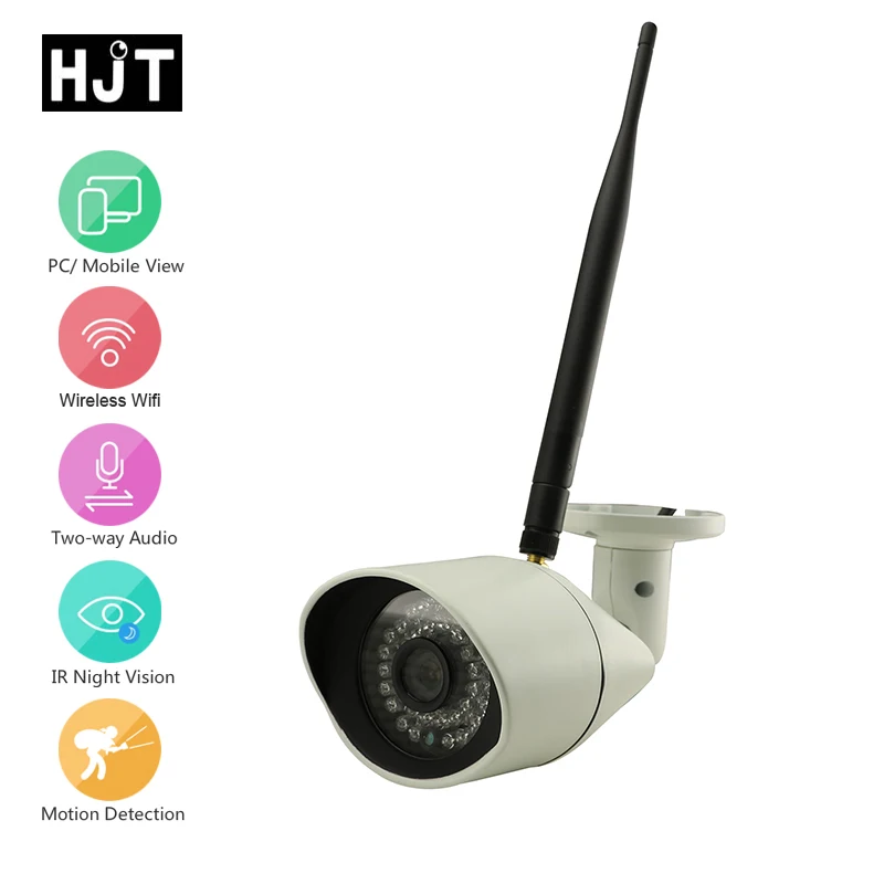 HJT Full-HD 1080P 2.0MP Audio Wi-fi Wireless IP Camera Metal Network P2P Onvif 2.1 Security 36IR Night Vision Outdoor