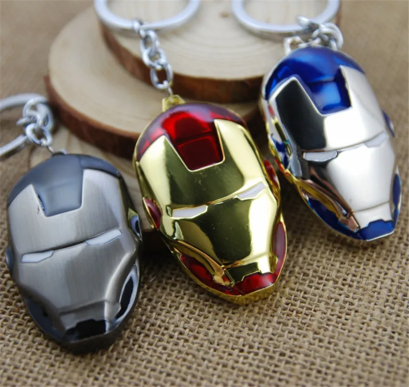 1PCS 2015 New Arrival Hot Sale Marvel Super Heroes The Avengers Iron-Man Mask Metal Zinc Alloy Keychain Pendant Key Chain | Украшения и