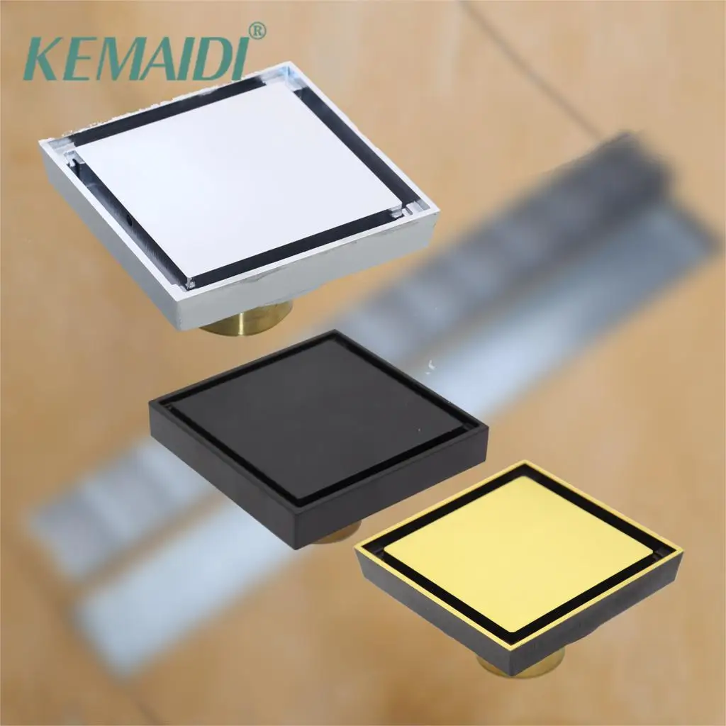Günstig KEMAIDI 10*10 cm Bodenabläufe Edelstahl Platz Dusche Bodenabläufe Fliesen Legen Drain Kanal Bad Küche Abfall rost