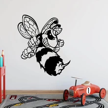 Большой мультфильм пчела животных настенные наклейки детские спальни милые Apis Apidae Pet настенные наклейки гостиная домашний декор из винила