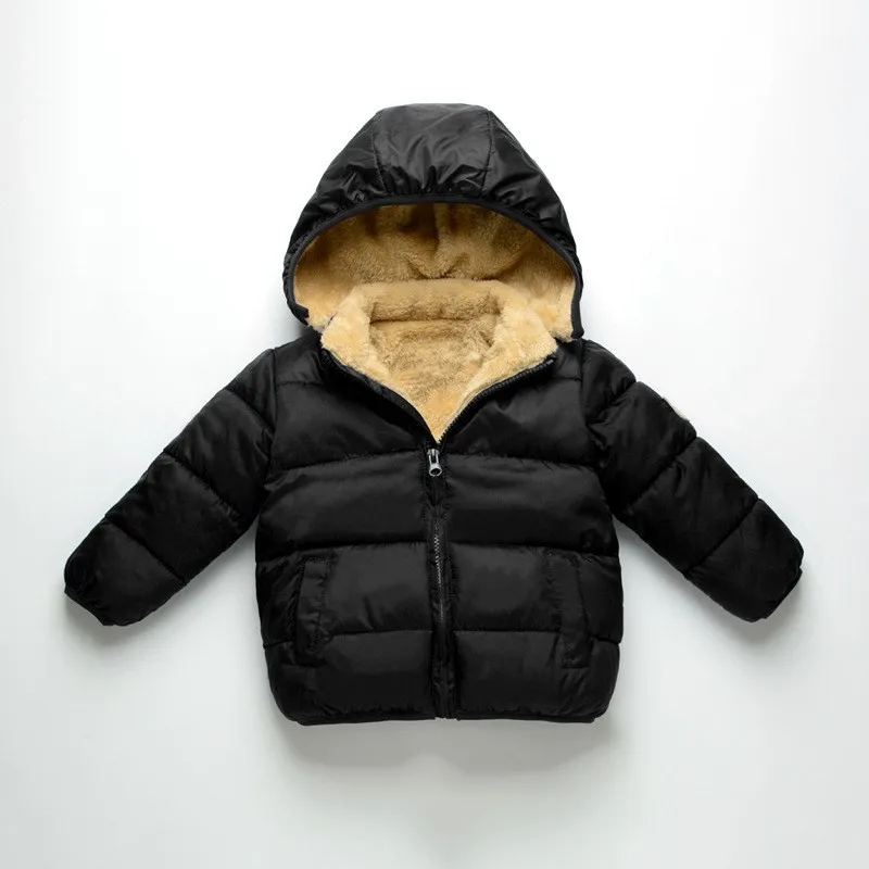 Songguiying A94 плотная одежда для детей зимнее пальто для девочек и мальчиков Теплый Детские Зимние куртки детская одежда из хлопка стеганая куртка одежда для детей - Цвет: Black