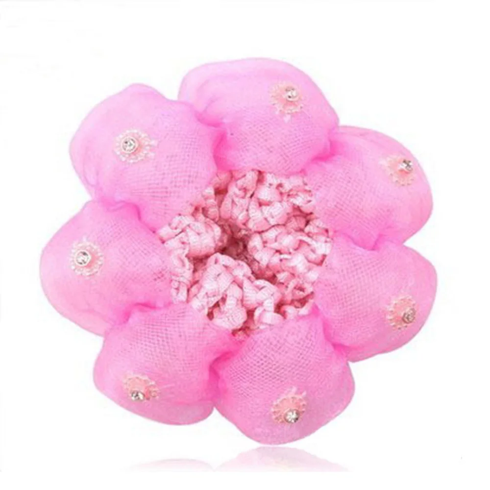 pink Высокое качество модные девушки, дети, ребенок Балет Танцы Фигурное катание Снуды волос Чистая булочка крышка черный головной убор аксессуары для укладки волос - Цвет: pink