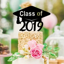 Конграты град торт Топпер черный класс акриловые палочки для торта топперы для колледжа выпускника средней школы