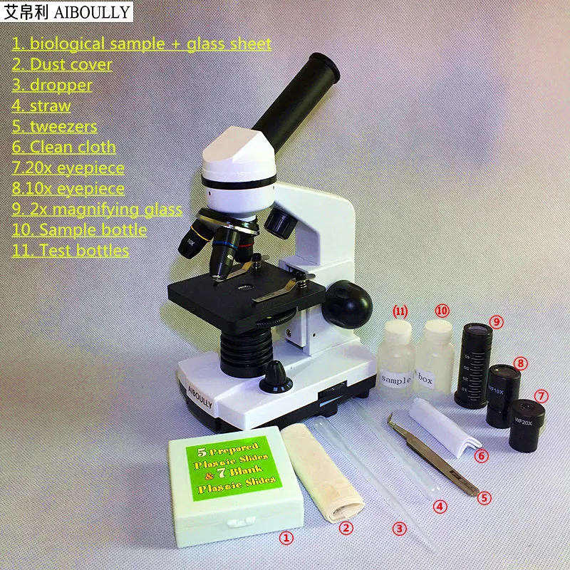 Микроскопы aibloly для научных исследований детей микроскопы с зумом 1600X ручной