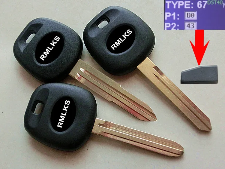 RMLKS транспондер 4D67 чип ключ для Toyota 03-10 Avalon Camry Corolla Uncut TOY43 Blade | Автомобили и