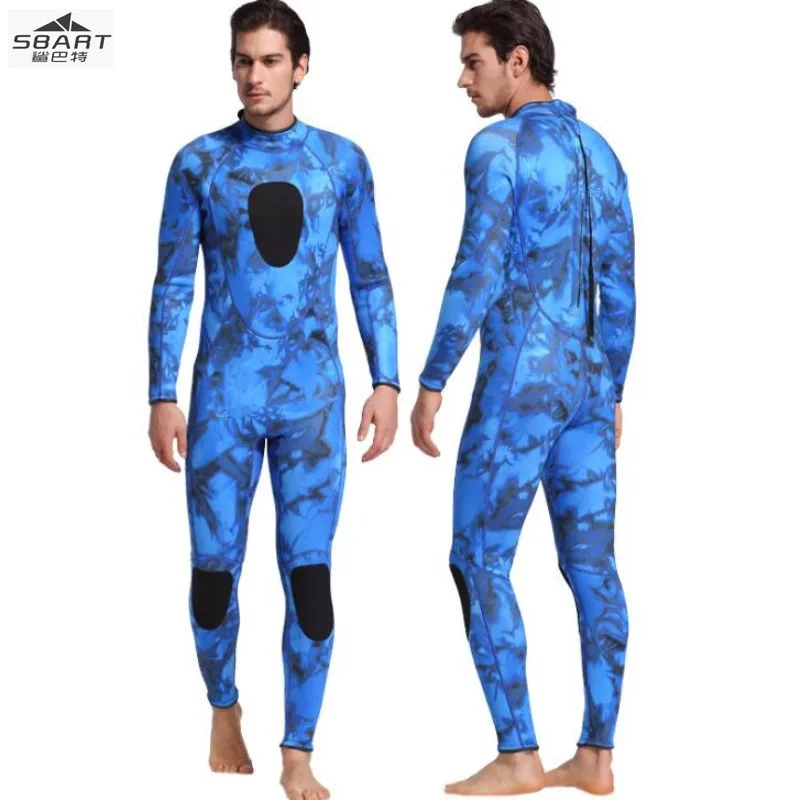 Sbart 1041 Siamese Camo long sleeve 3mm diving suit, men's jellyfish