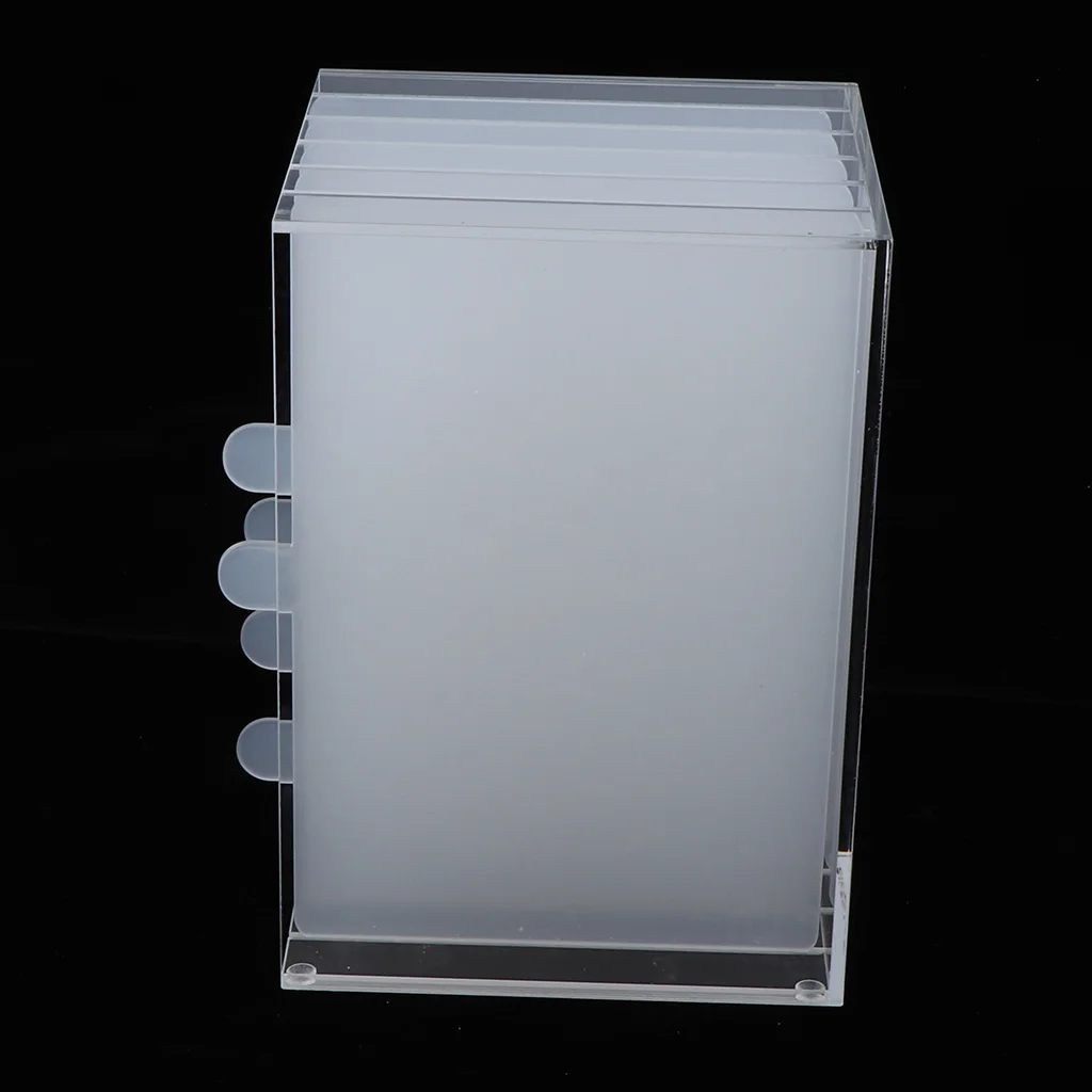 Kesoto Dustproof Acrylic Nail Art Color Display Tray Stand False Eyelash Storage Board