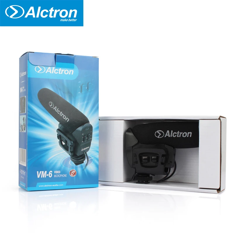 Alctron VM 6 Shotgun DV стерео запись интервью микрофон для Canon Nikon любая DSLR камера