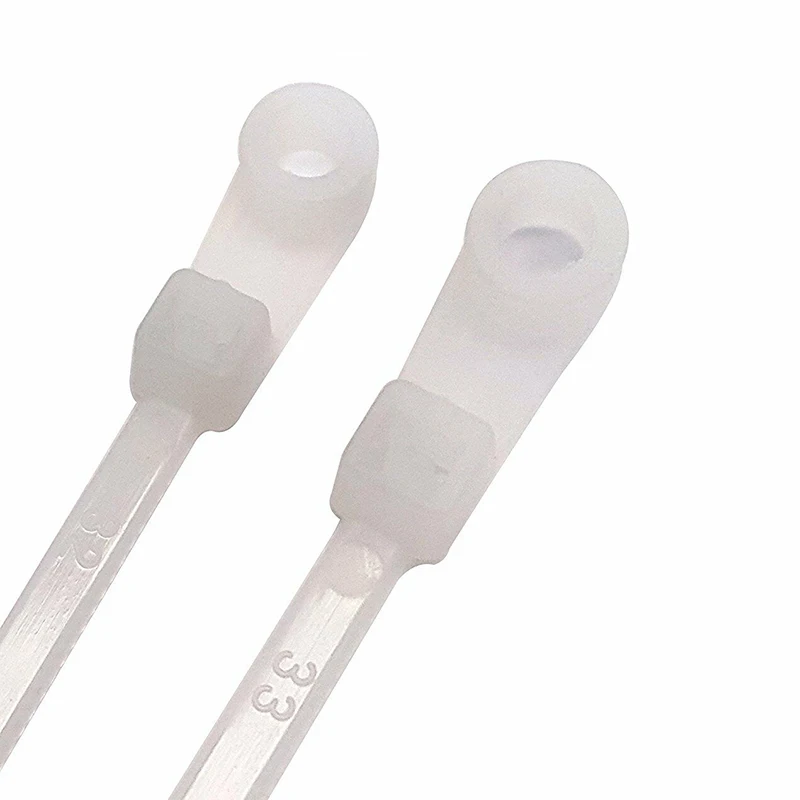 

100pcs Cable Ties Black White Self Locking Replacement Fasteners 200mm Mount Wrap Cable Ties Zip 50 Lbs New Arrivals