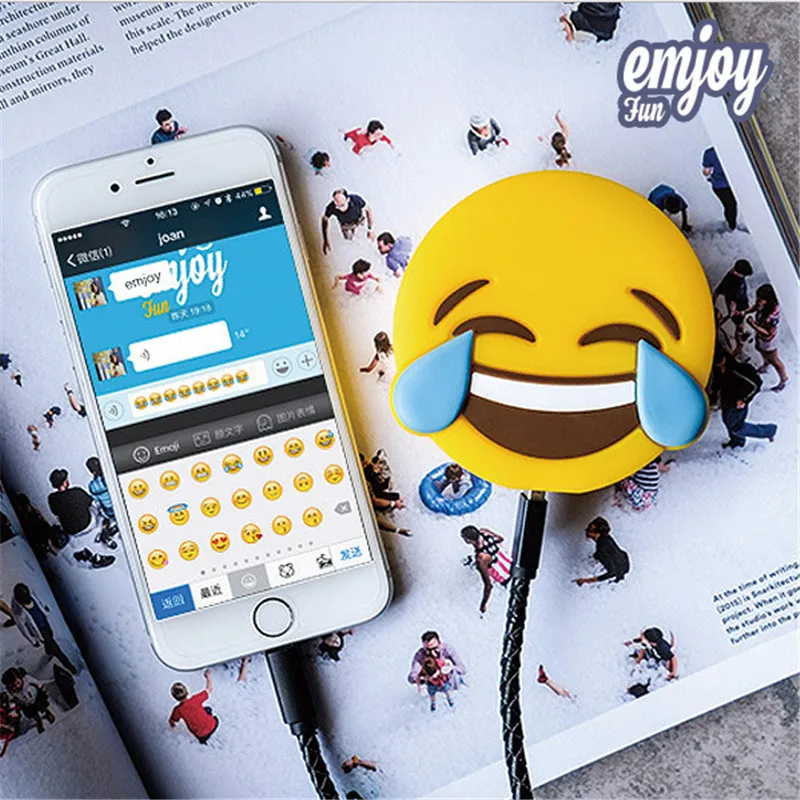 Emjoy power bank поцелуй улыбка слезы демон единорог мультфильм powerbank 2600 мАч внешняя