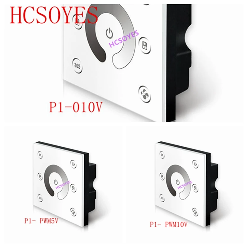 

BC P1-010V/P1-PWM5V/P1-PWM10V led touch panel signal 0/1-10VAnalog/PWM5V/PWM10V Signal*2CH led strip light Controller,DC12V-24V