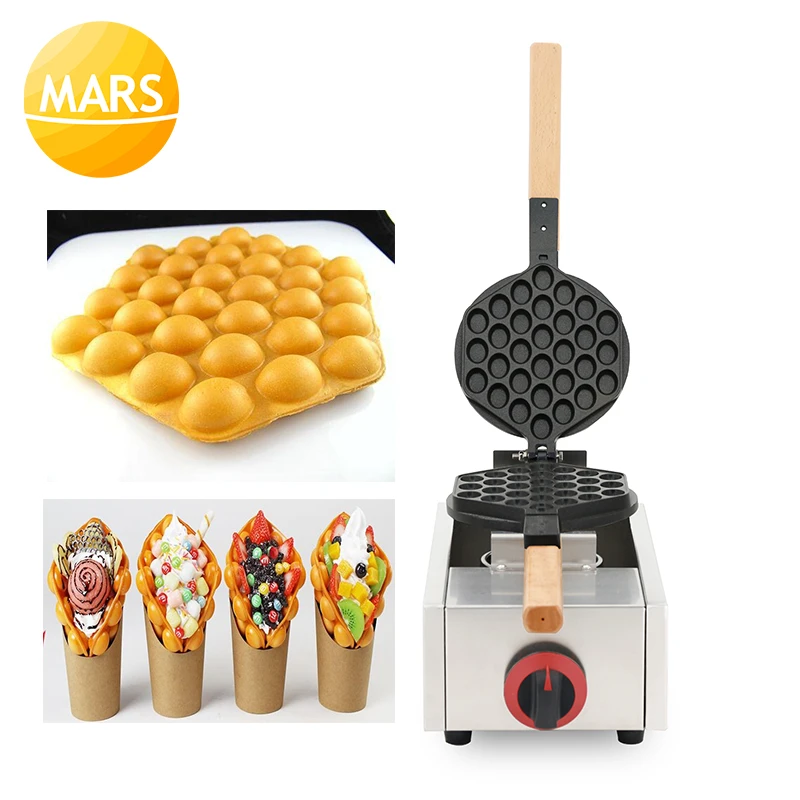 Gas Hongkong Qq Egg Waffle Maker Profesional Diputar Bubble Waffle Mesin Es  Krim Puff Cone Telur Ayam Besi Pan Membuat Piring|Mesin Pembuat Waffle| -  Aliexpress