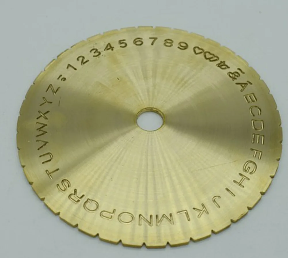 

FreeShipping Letter Plate New letter type dial font disc modern block inside ring engraving machine 12.2cm for Engraving Machine