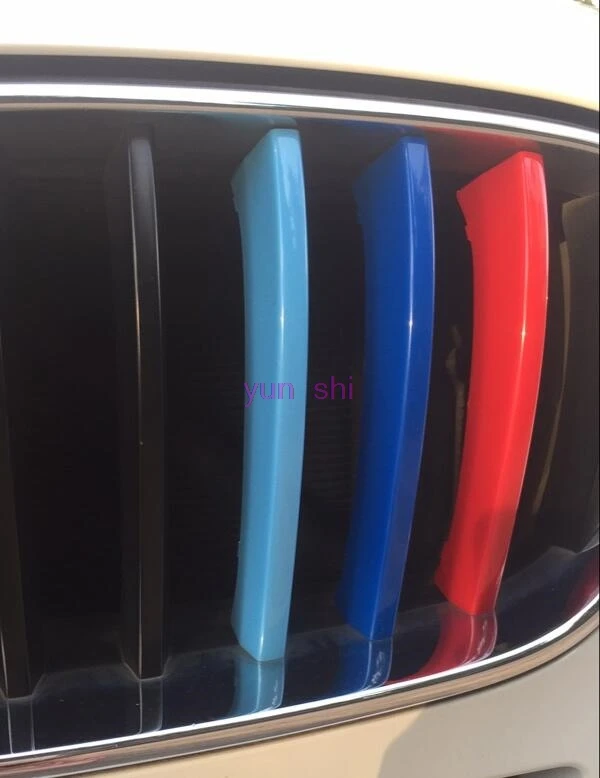 3 шт./компл. 3D цвета для BMW X3 2018 2011 2017 F25 полоски отделки передней решетки автомобиля
